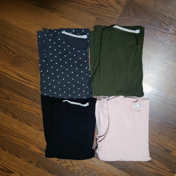 SET of 4 NURSING MATERNITY Shirts Blouse Top SMALLSHOW & Ripe LOT Size Large - Picture 1 of 15